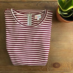 LuLaRoe Maroon Stripe Amelia Dress